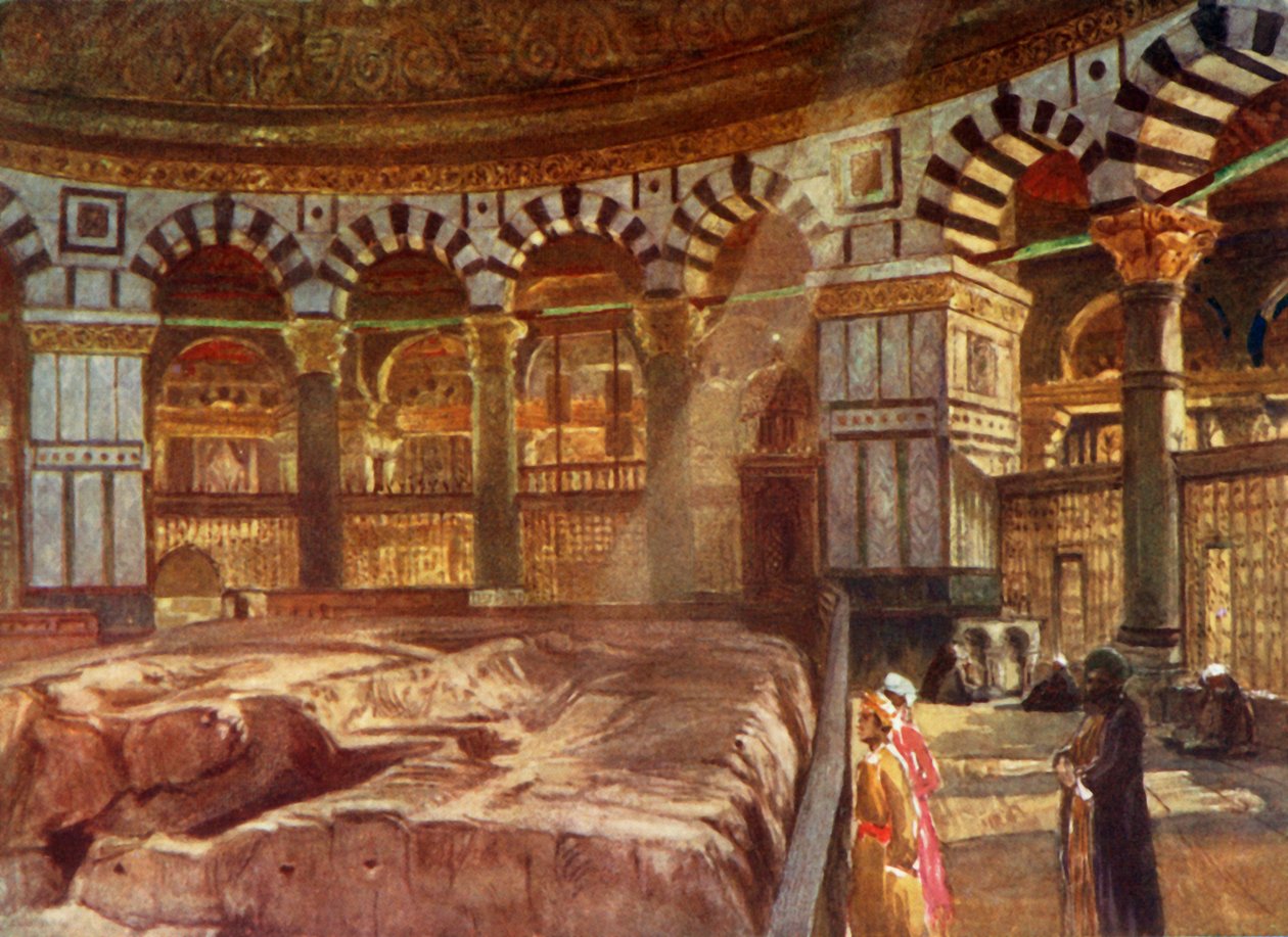 Kubbet-üs Sahra Altındaki Kutsal Kaya, 1902. by John Fulleylove