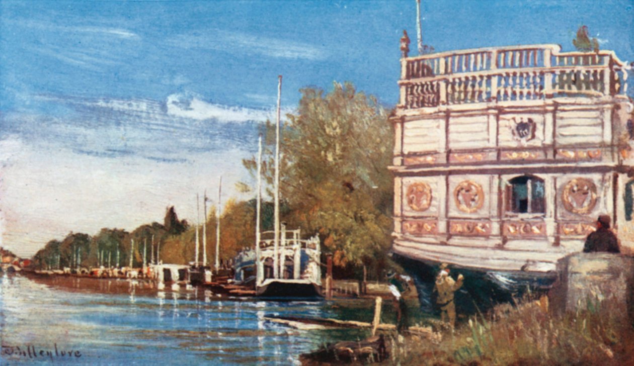 İsis Nehri (renkli taş baskı) by John Fulleylove