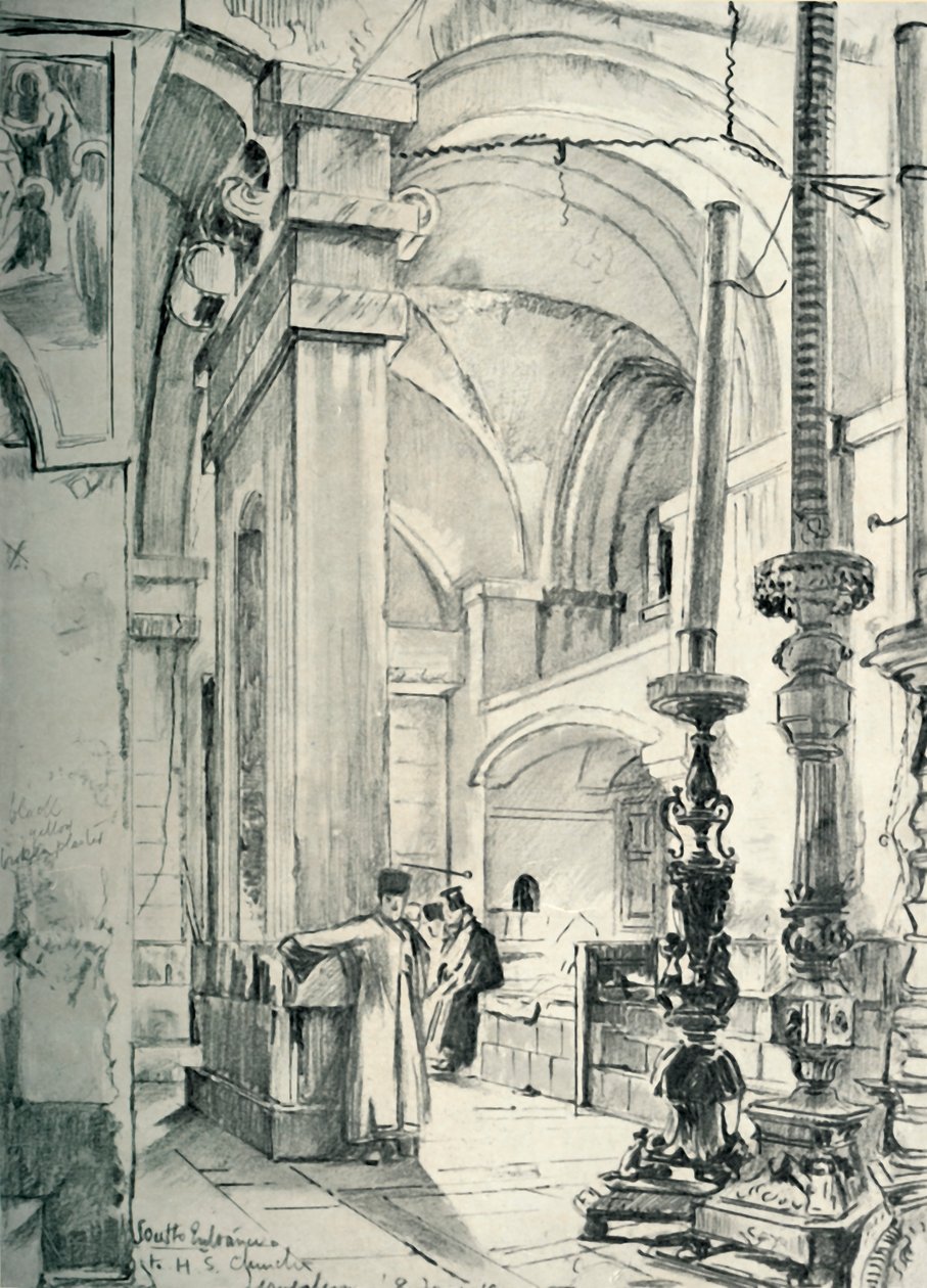 Kutsal Kabir Kilisesi'nin Vestibule, 1902. by John Fulleylove