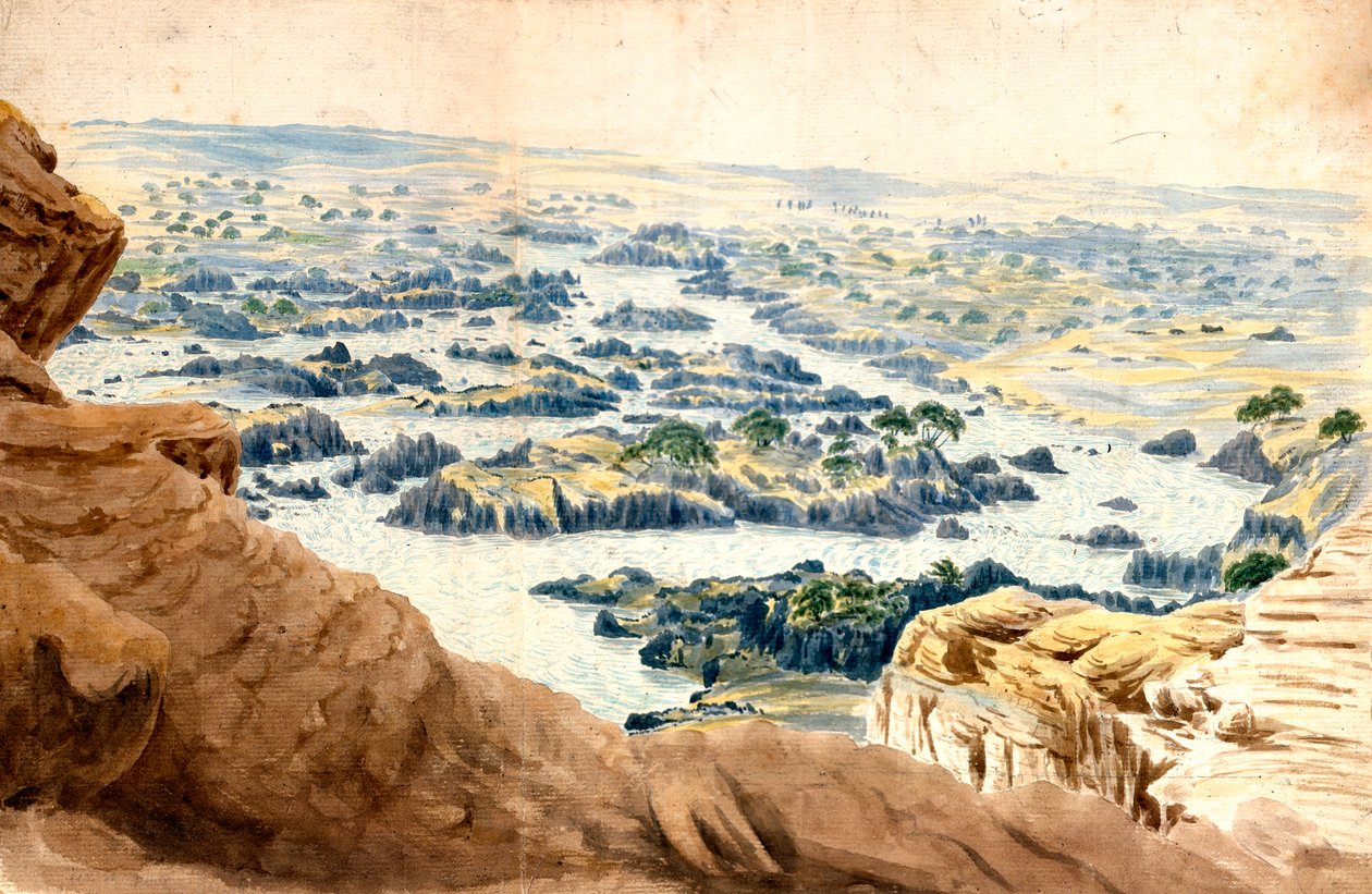 Manzara, Katarakt, Mısır, c19th Century by John Gardner Wilkinson