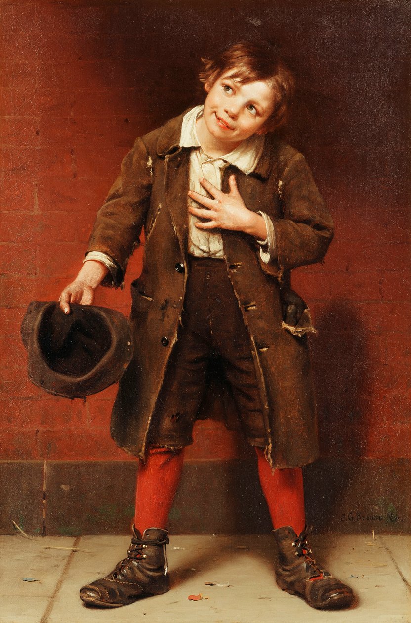 Dilenci Çocuk, c.1885-1887 by John George Brown