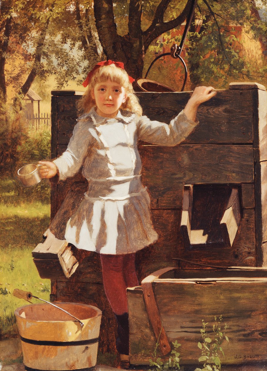 Bir içki al, c.1880 by John George Brown