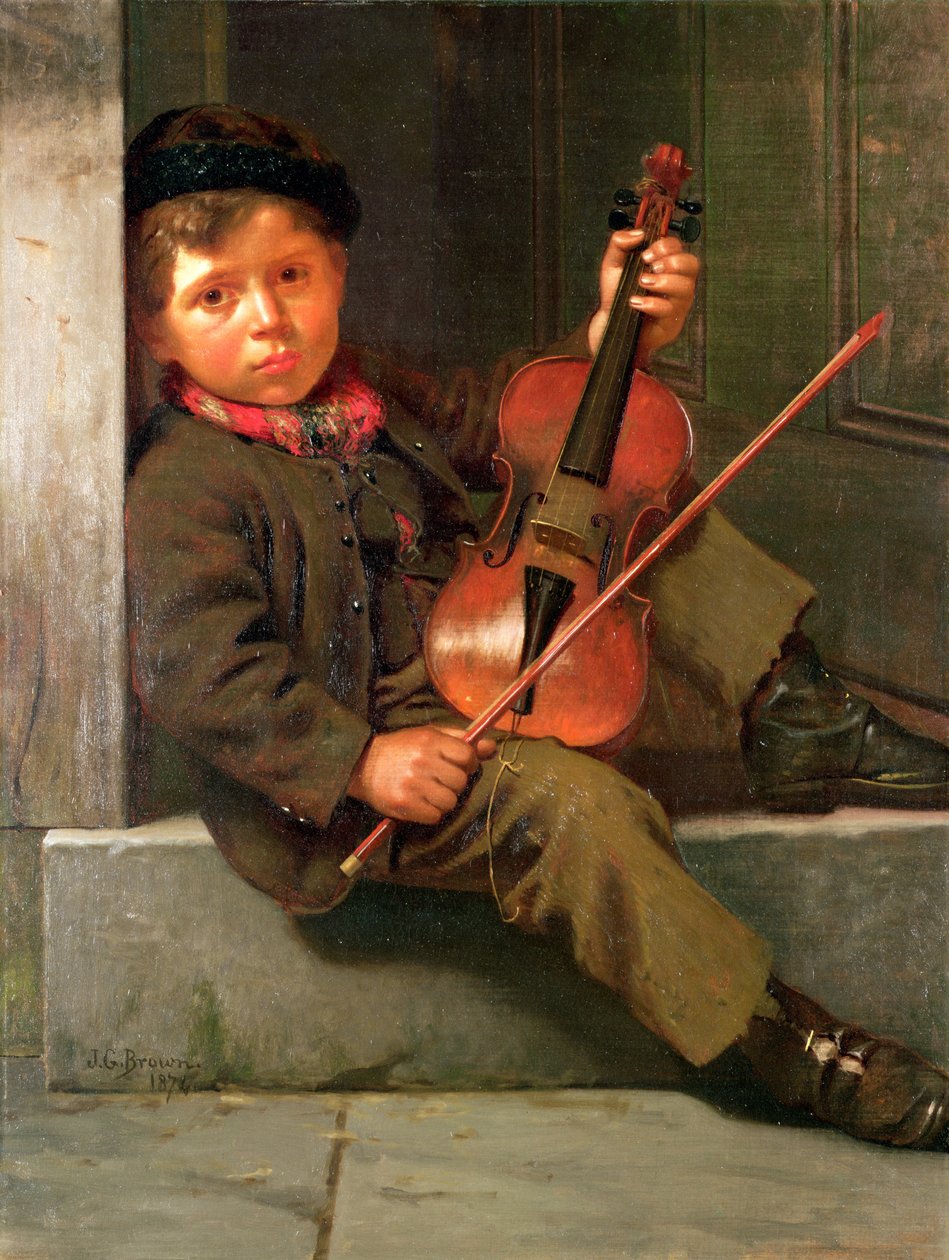 The Boy Kemancı, 1874 by John George Brown