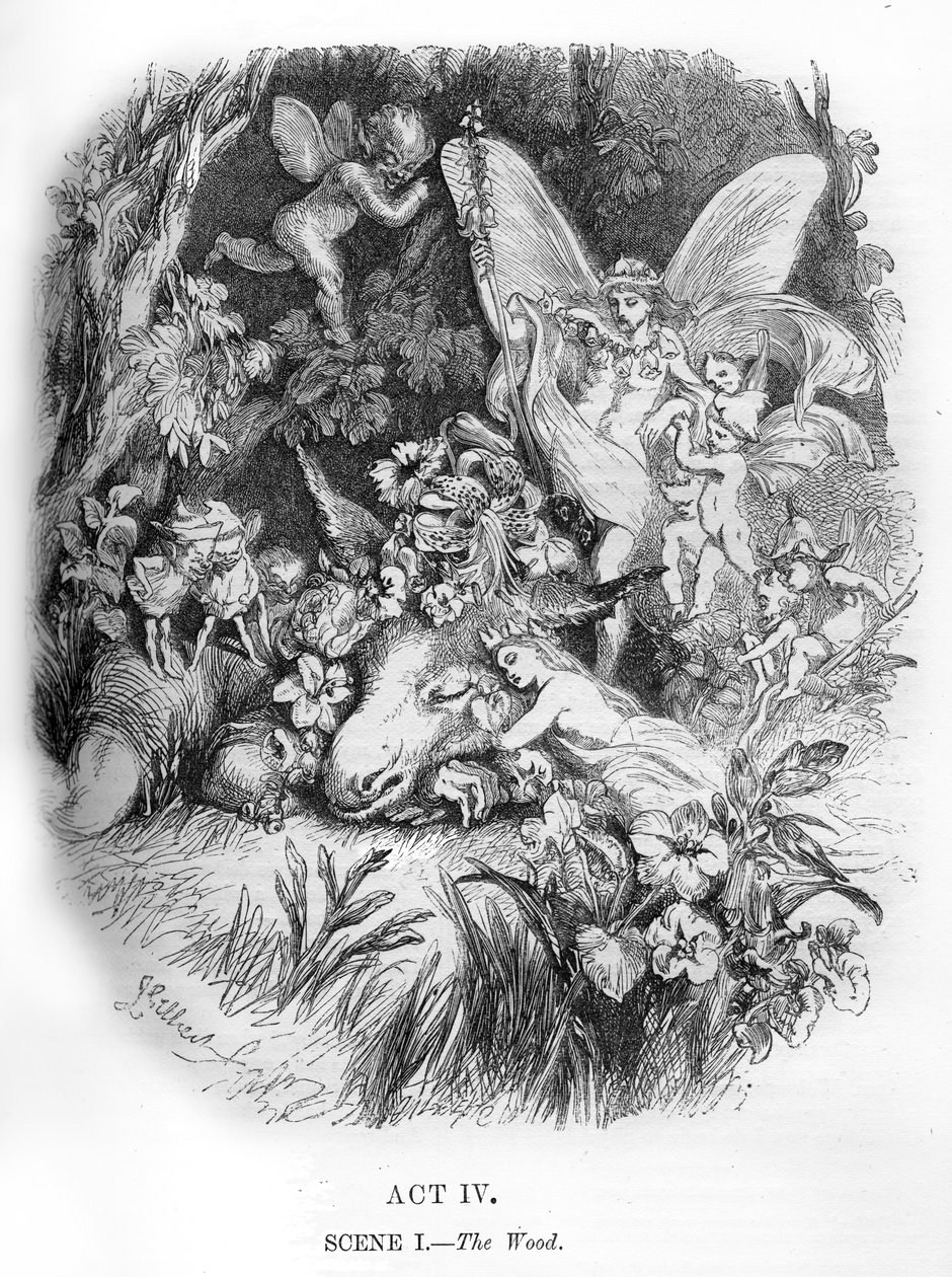 Bir Yaz Gecesi Rüyası, William Shakespeare by John Gilbert