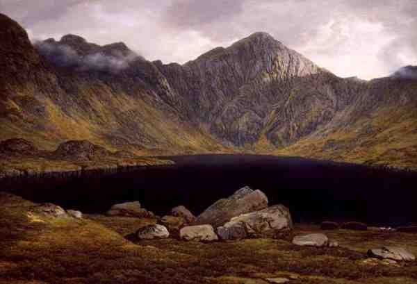 Loch Coruisk, Skye Adası (tuval üzerine yağlı boya) by John Glover