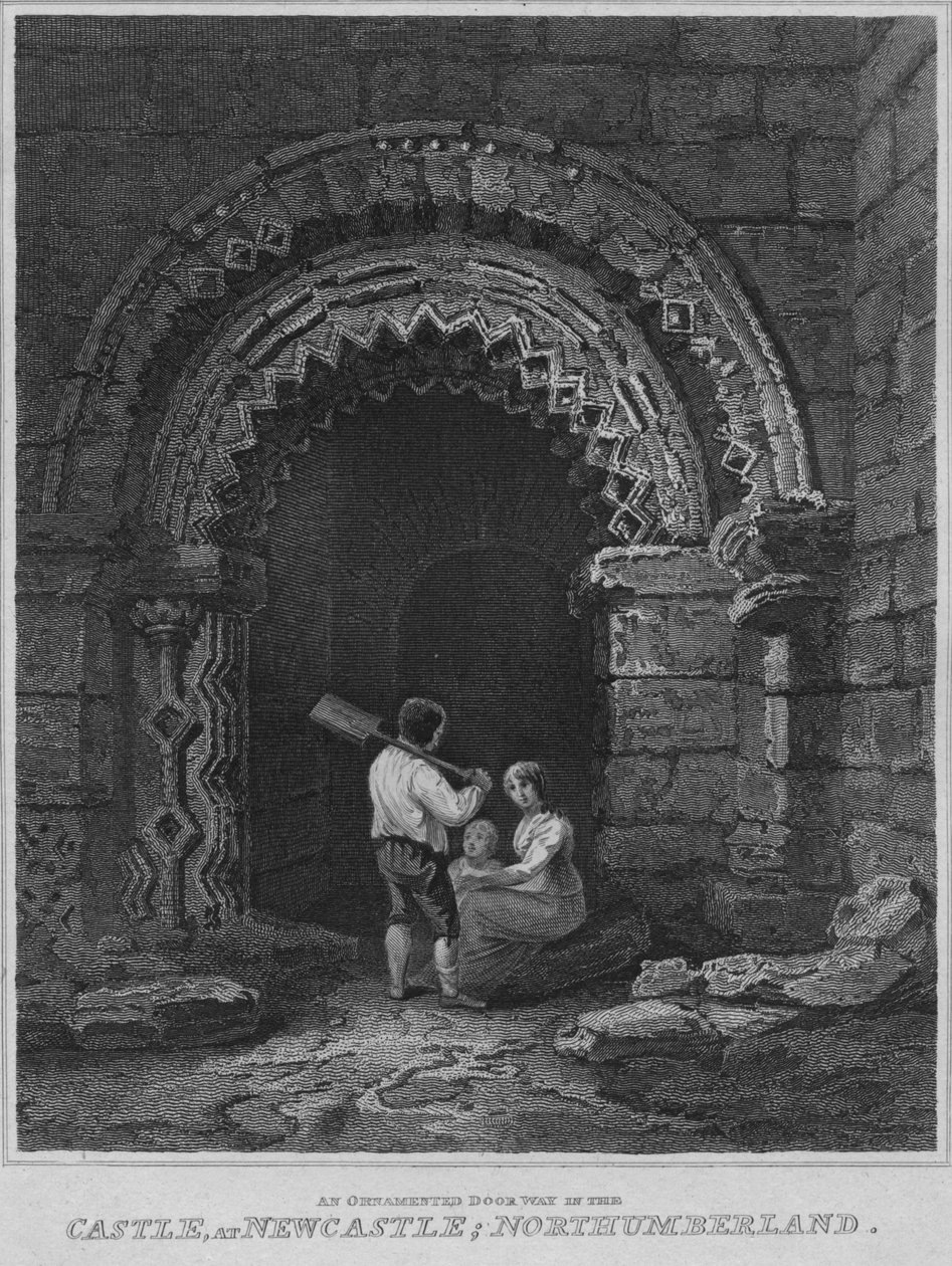 Kalede Süslü Bir Kapı Yolu, Newcastle, Northumberland, 1814 by John Greig