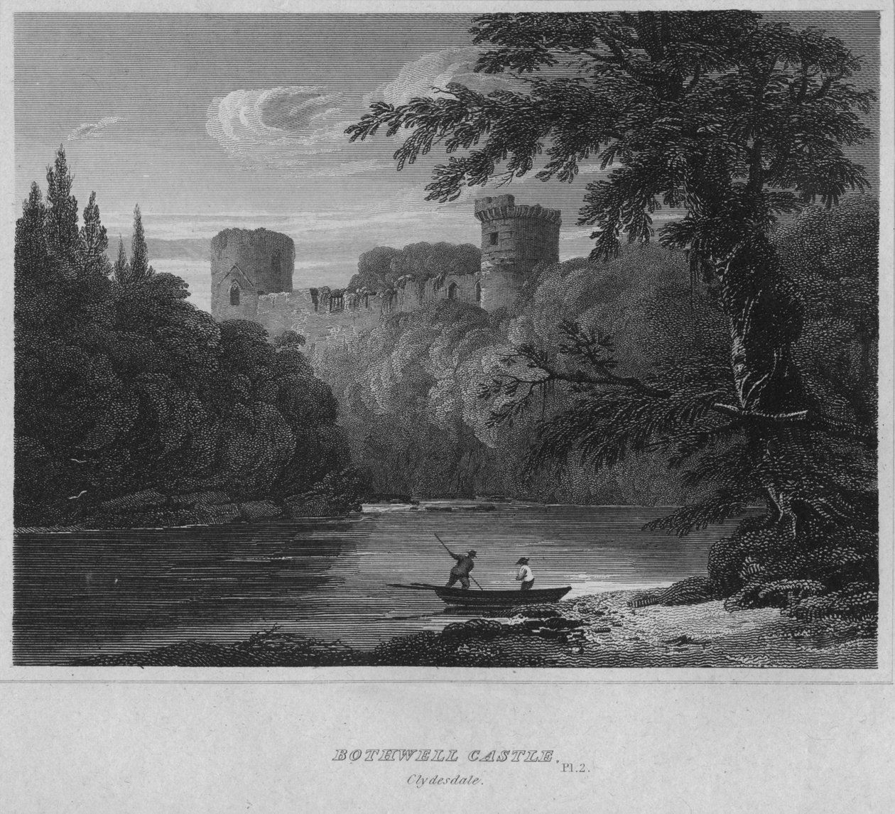 Bothwell Kalesi, Clydesdale, 1814 by John Greig