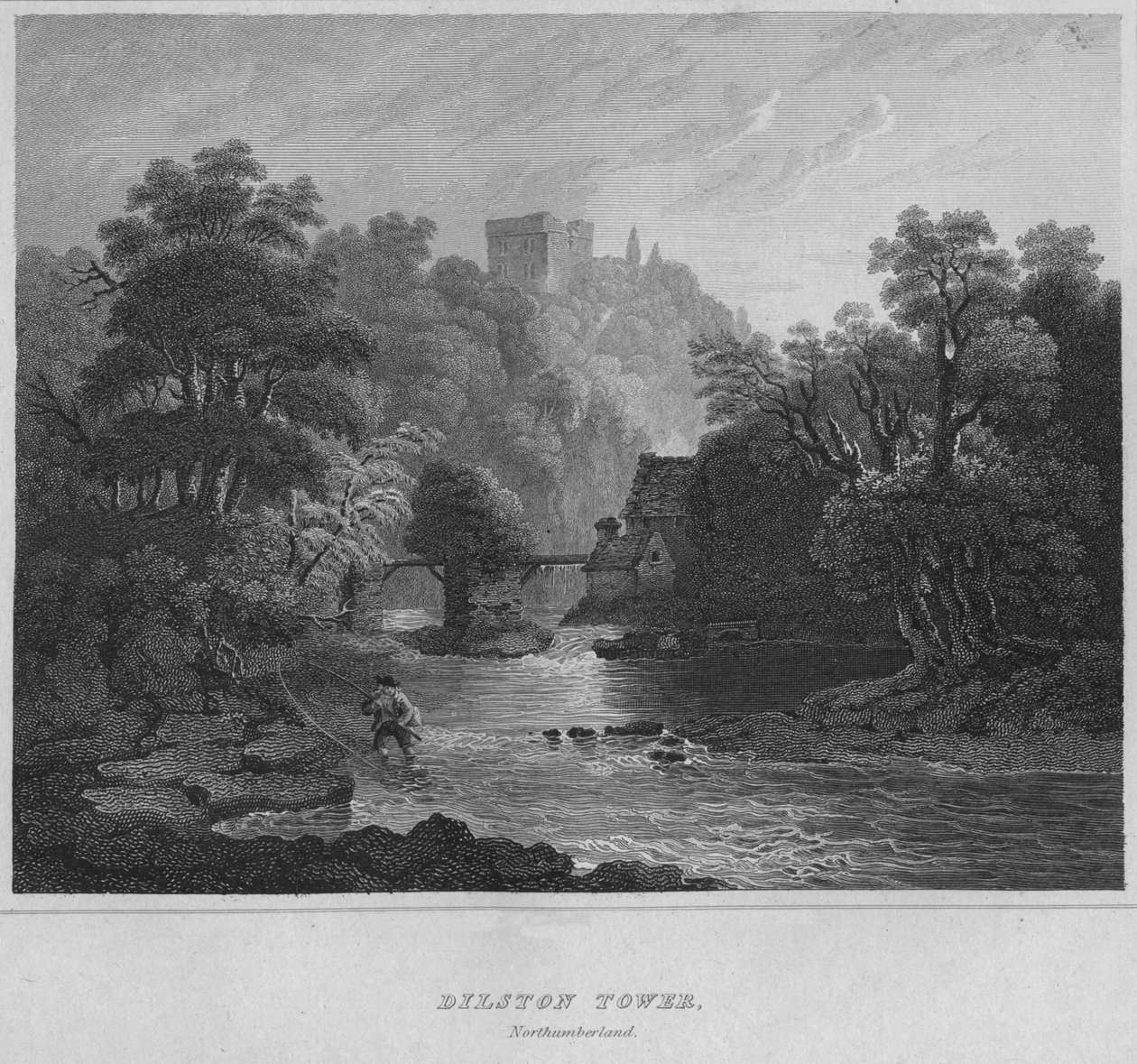 Dilston Kulesi, Northumberland, 1814 by John Greig