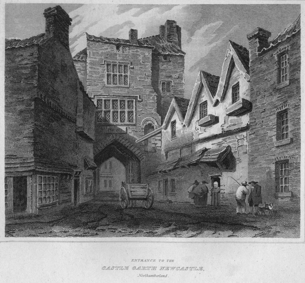 Garth Newcastle Kalesi'ne giriş, Northumberland, 1814 by John Greig