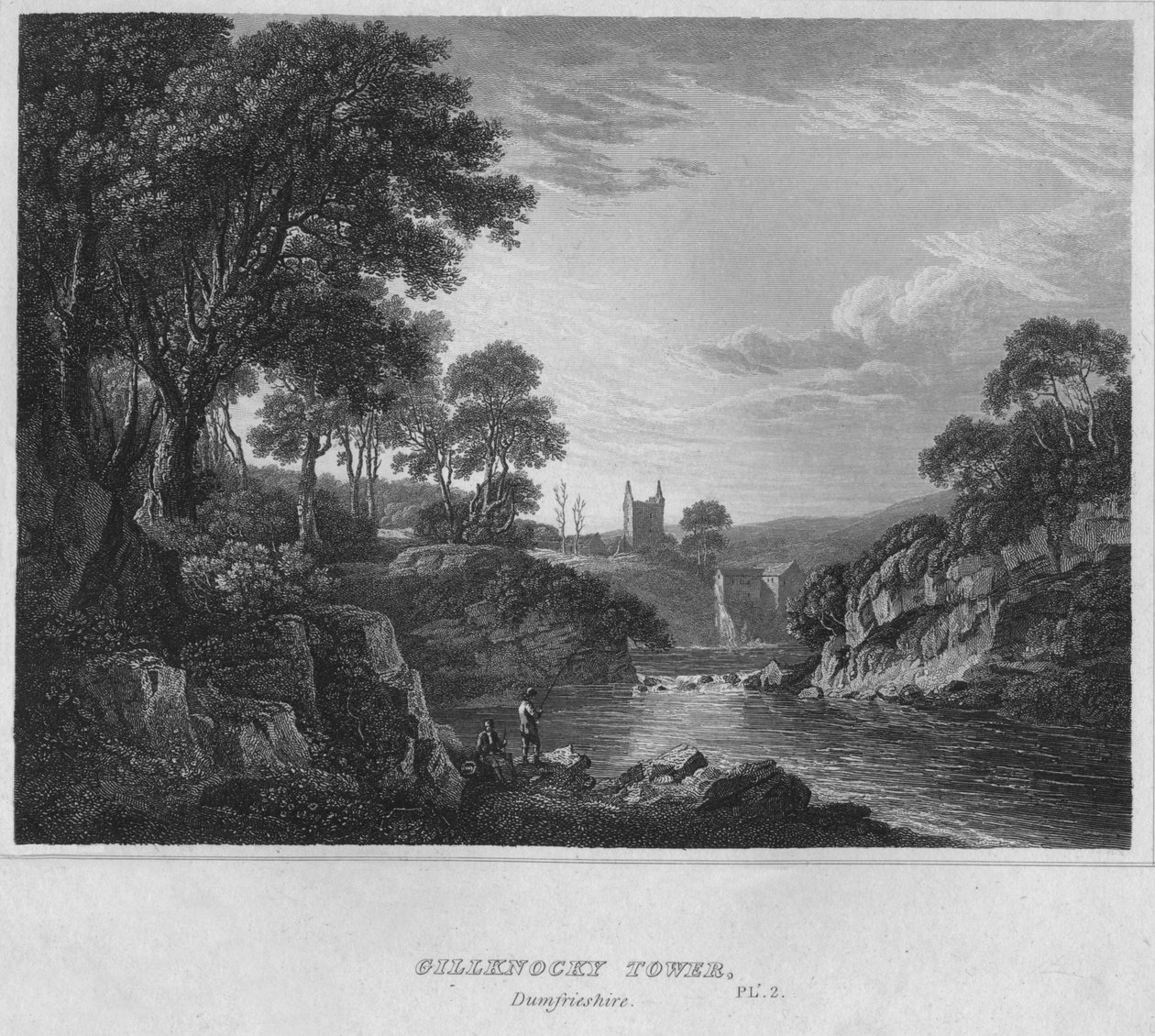 Gillknocky Kulesi, Dumfrieshire, 1814 by John Greig