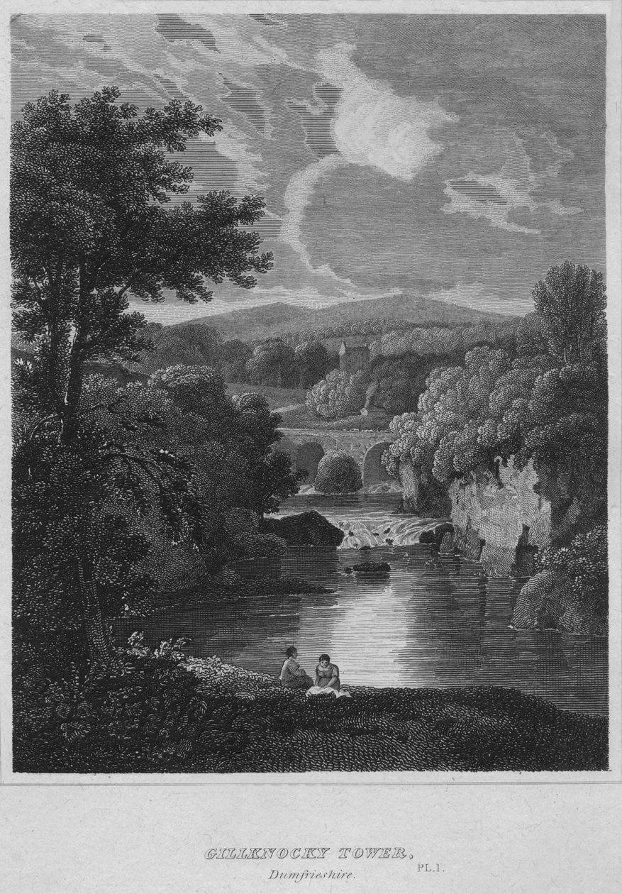 Gillknocky Kulesi, Dunfrieshire, 1814 by John Greig