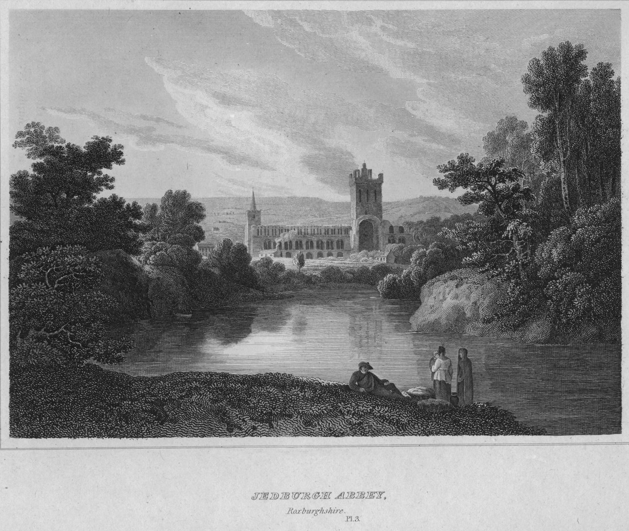 Jedburgh Manastırı, Roxburghshire, 1814 by John Greig