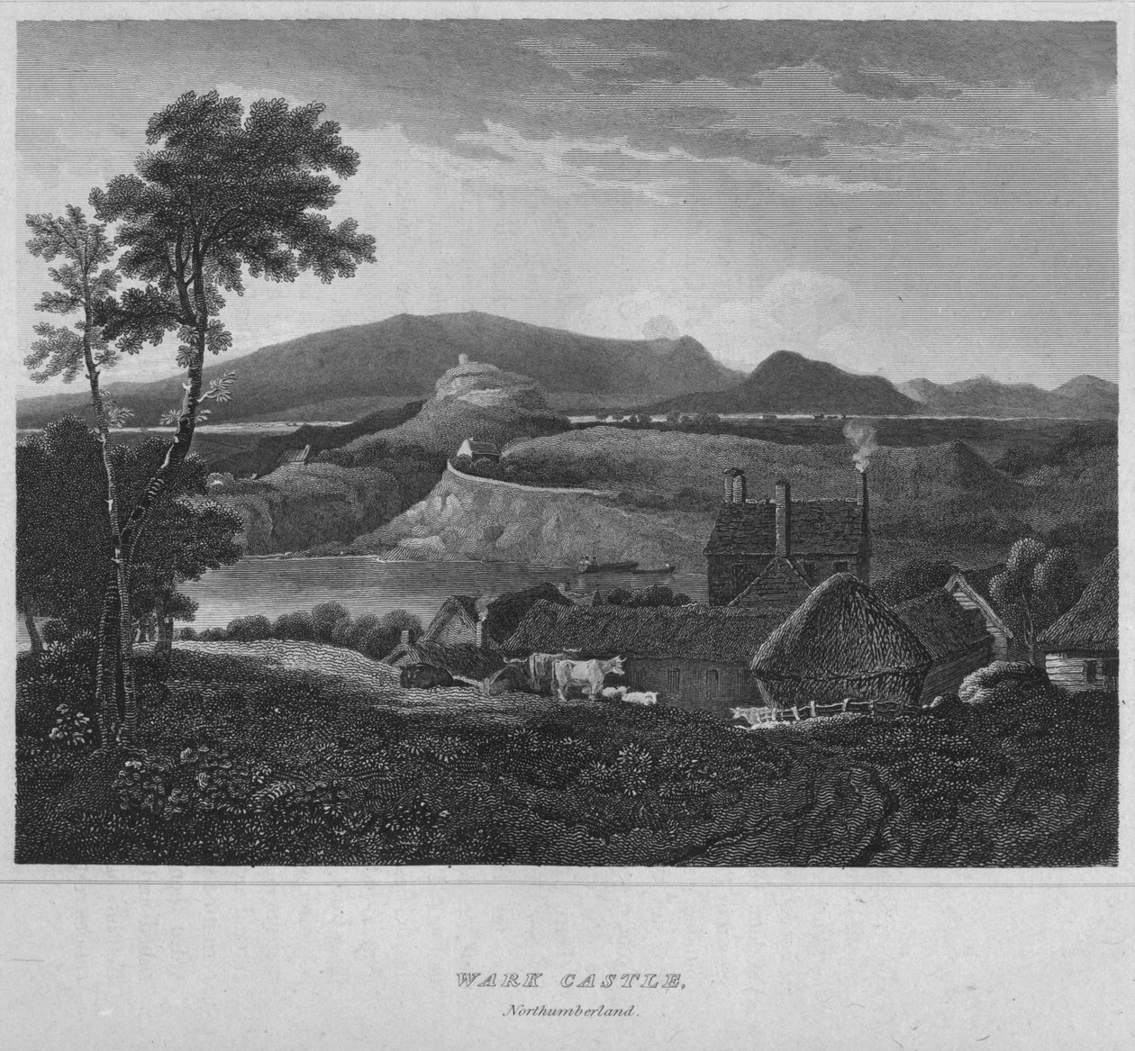 Wark Kalesi, Northumberland, 1814 by John Greig