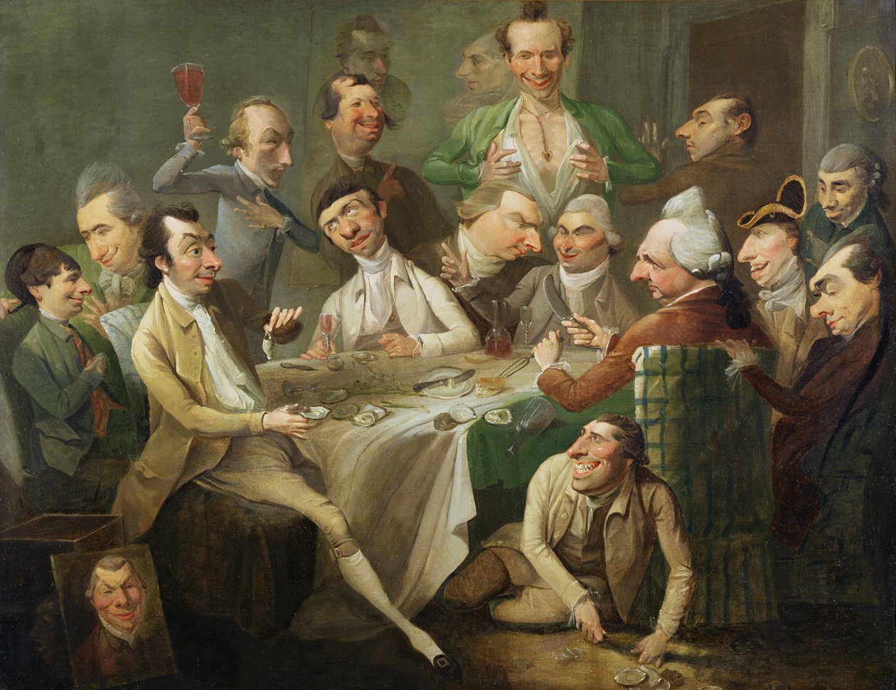 Bir Karikatür Grubu, c.1776 (tuval üzerine yağlı boya) by John Hamilton Mortimer