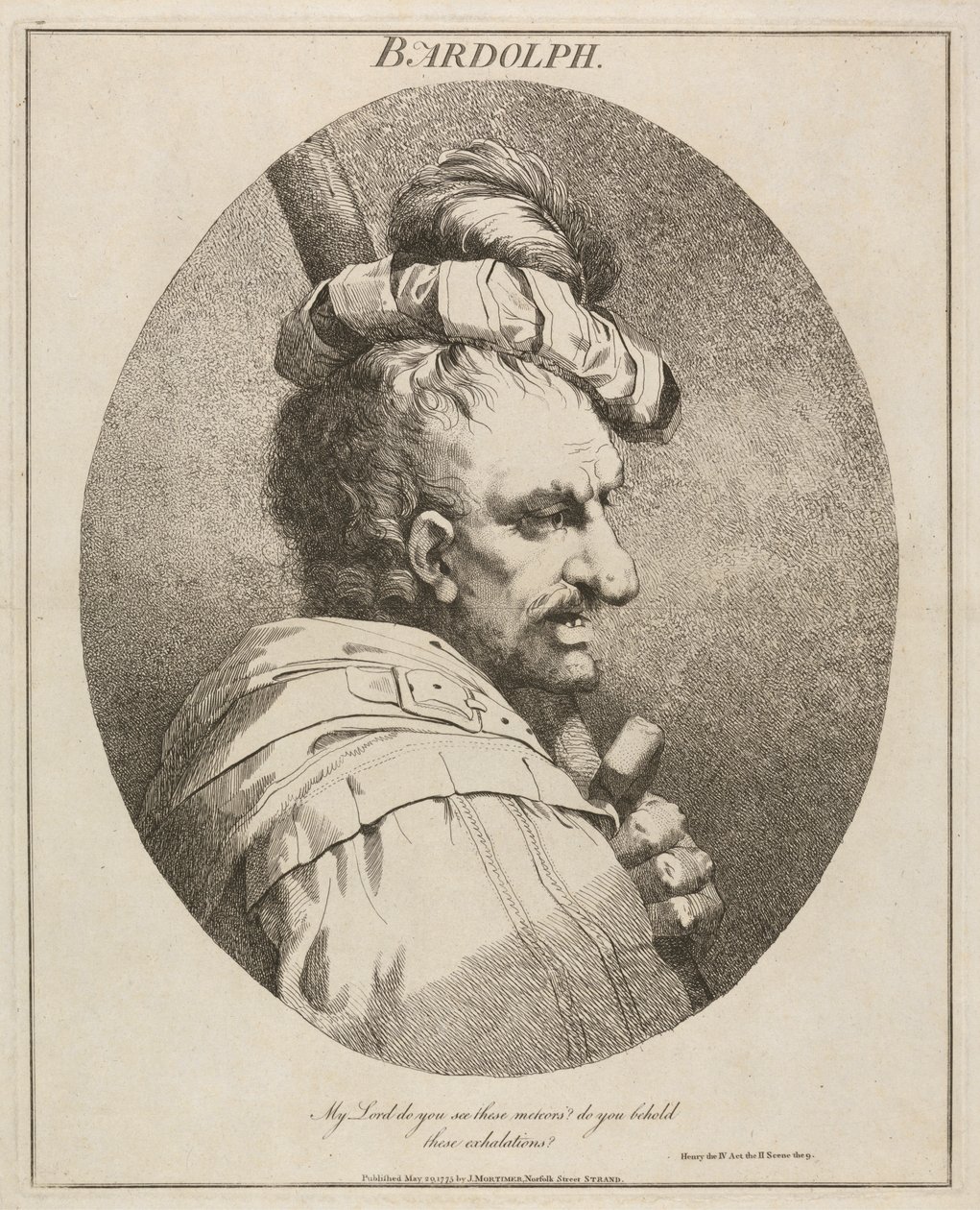 Bardolph, "Henry IV", Kısım II, Perde II, Sahne IX by John Hamilton Mortimer