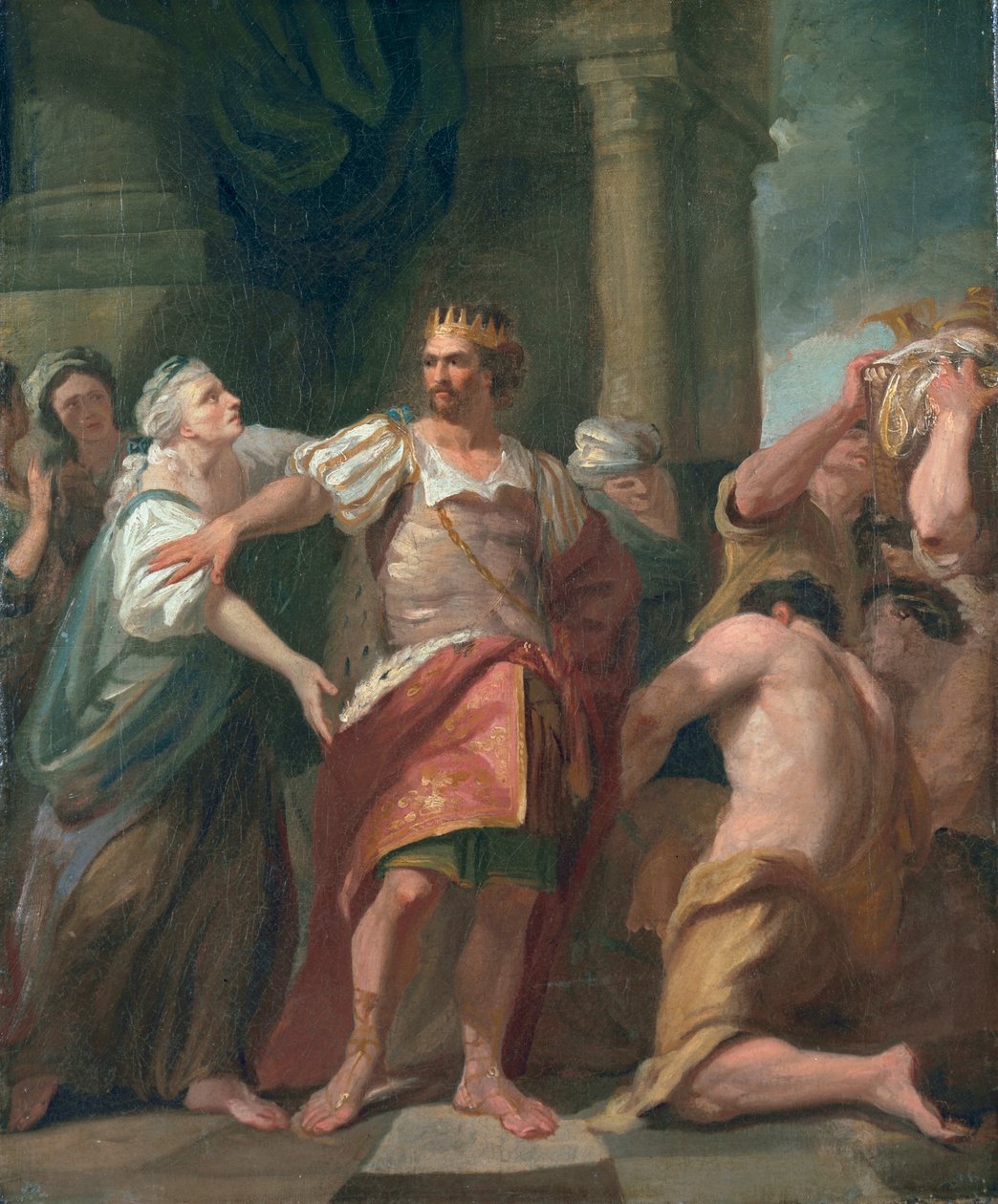 Edward the Confessor Annesini Etkilerinden Soyuyor, c.1763 (tuval üzerine yağlı boya) by John Hamilton Mortimer