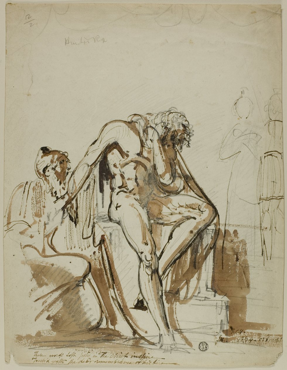 Erkek Çıplak ve Diğer Figürler by John Hamilton Mortimer
