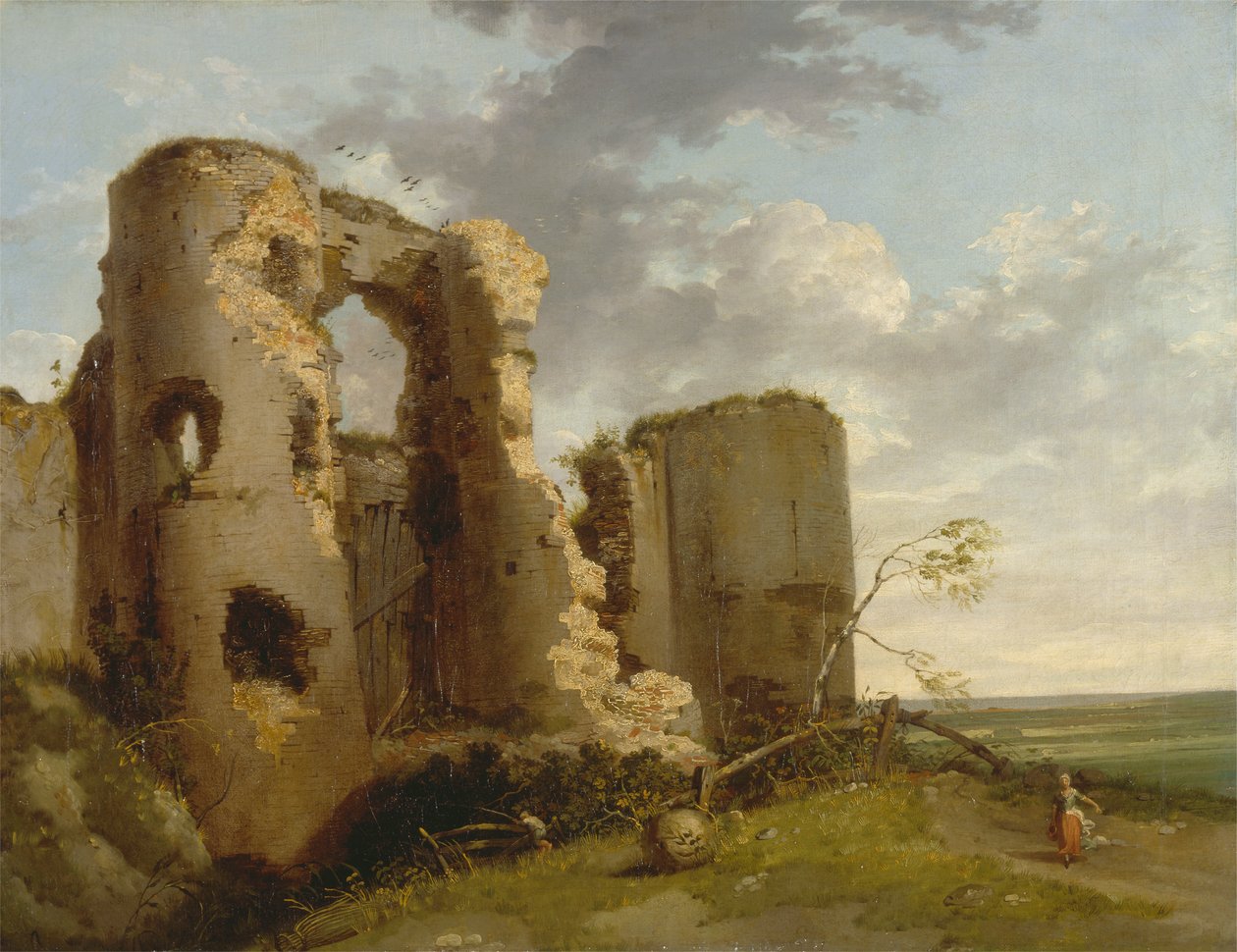 Pevensey Kalesi'nin Batı Kapısı, Sussex by John Hamilton Mortimer