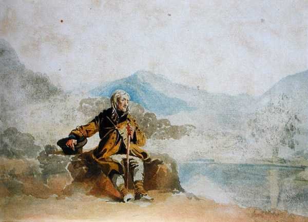 Dilenci (kağıt üzerine sulu boya) by John Harden