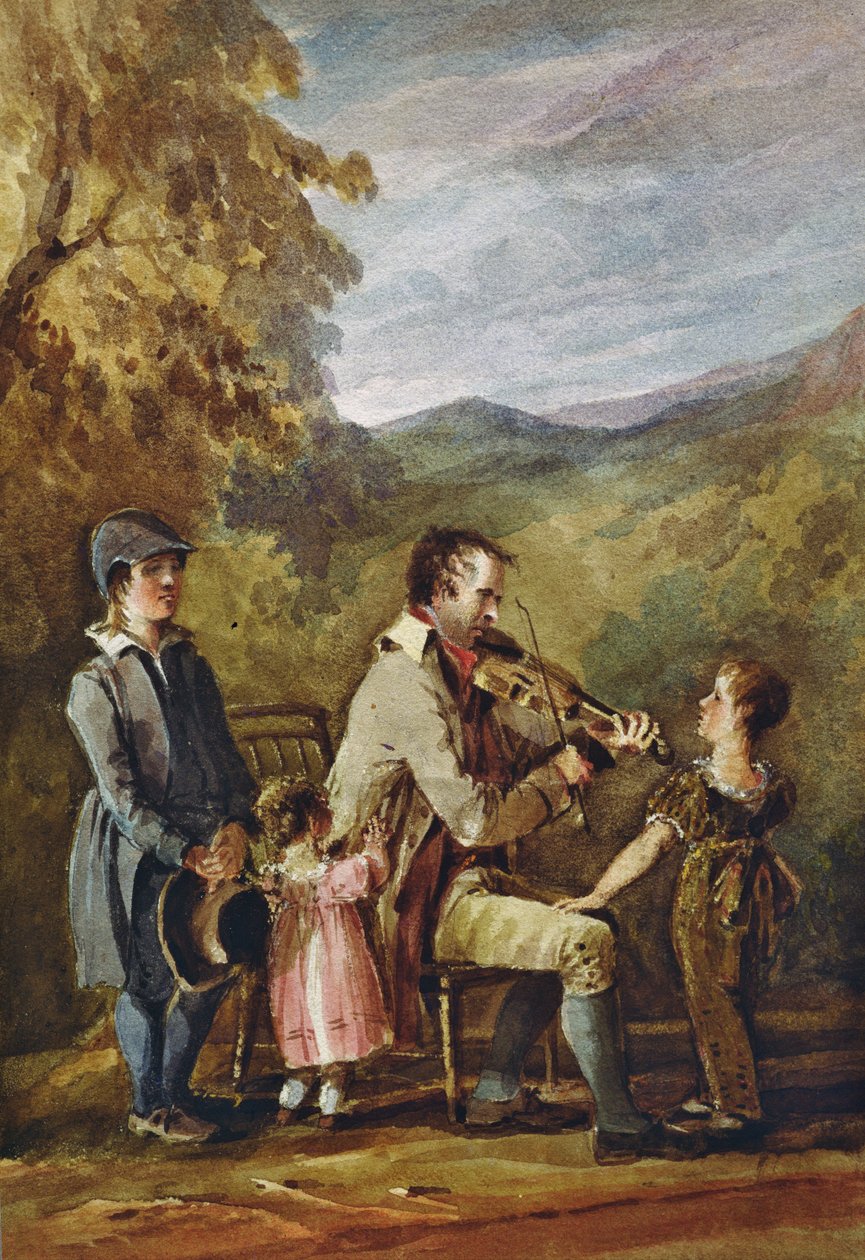 Kör Kemancı (kağıt üzerine mürekkep ve wc) by John Harden