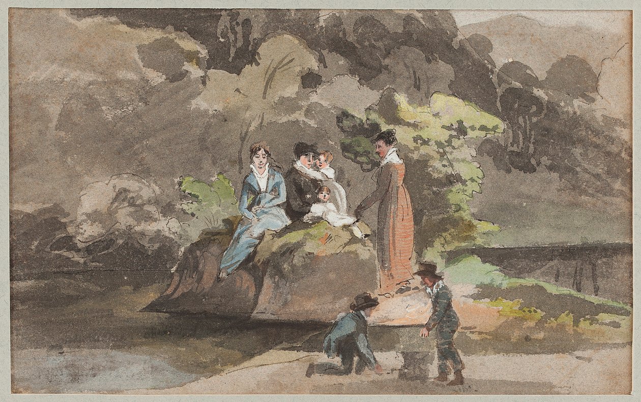 Suya göre gruplama, 1810 (kağıt üzerinde wc) by John Harden