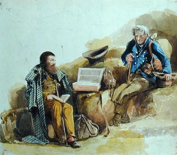 Geziciler (kağıt üzerine sulu boya) by John Harden