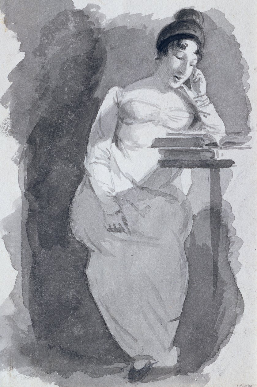 Okuma (kağıt üzerine mürekkep) by John Harden