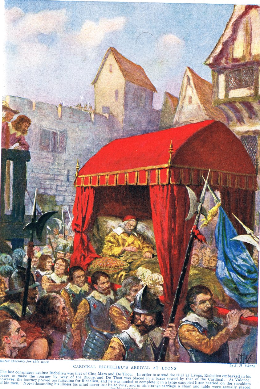 Kardinal Richelieu'nun Lyons'a Gelişi, 'Hutchinson's History of the Nations'dan bir örnek by John Harris Valda