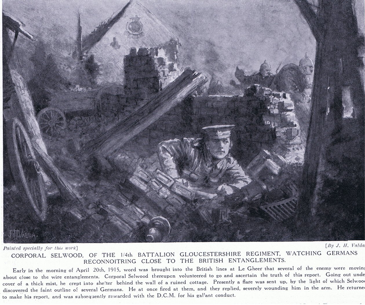 Onbaşı Selwood, Almanların Le Gheer Nisan 1915