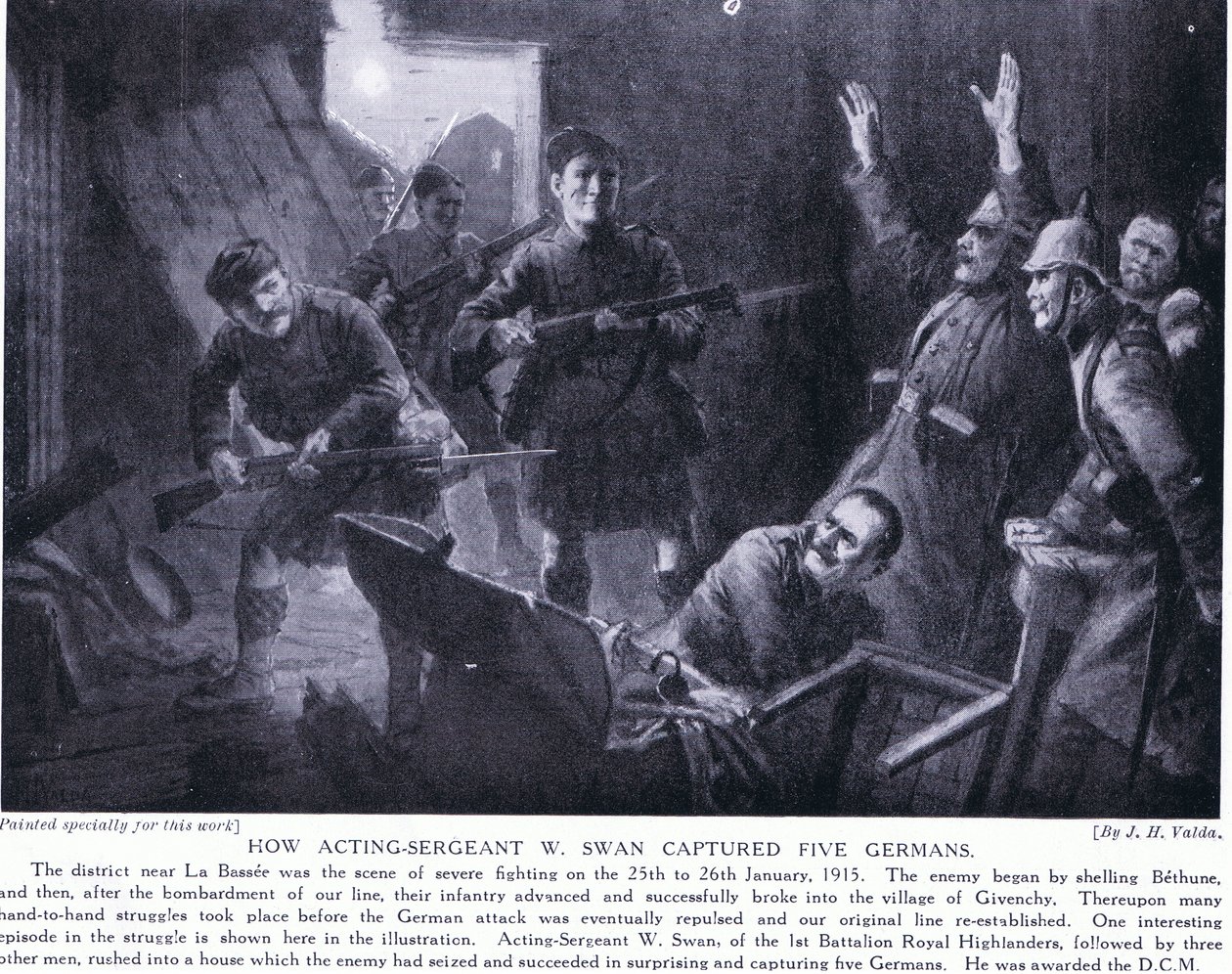 Oyunculuk Çavuş W Swan, Ocak 1915