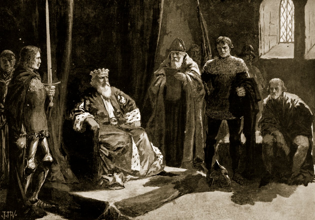 Galler bağımsız yönetimini getiren Owen Glendower Parlamentosu by John Harris Valda