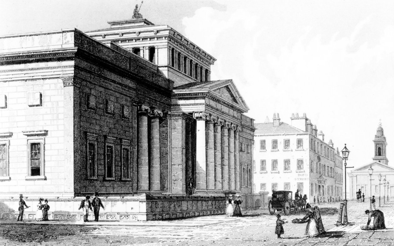 Kraliyet Enstitüsü, Manchester, Richard Winkles tarafından kazınmış, c.1836 by John Harwood
