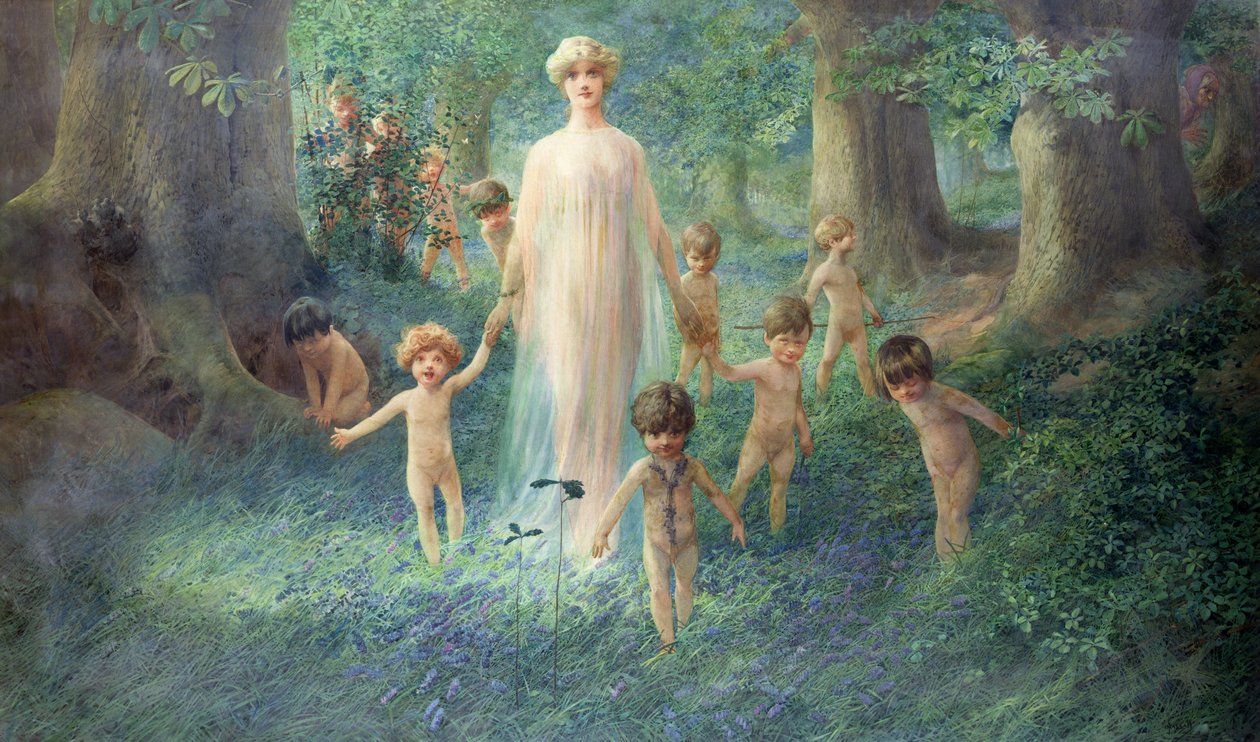 Fairy Wood (kağıt üzerine sulu boya) by John Hassall