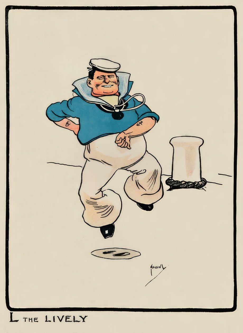 L the Lively / J. Hassall / Zeichnung, 1903 by John Hassall