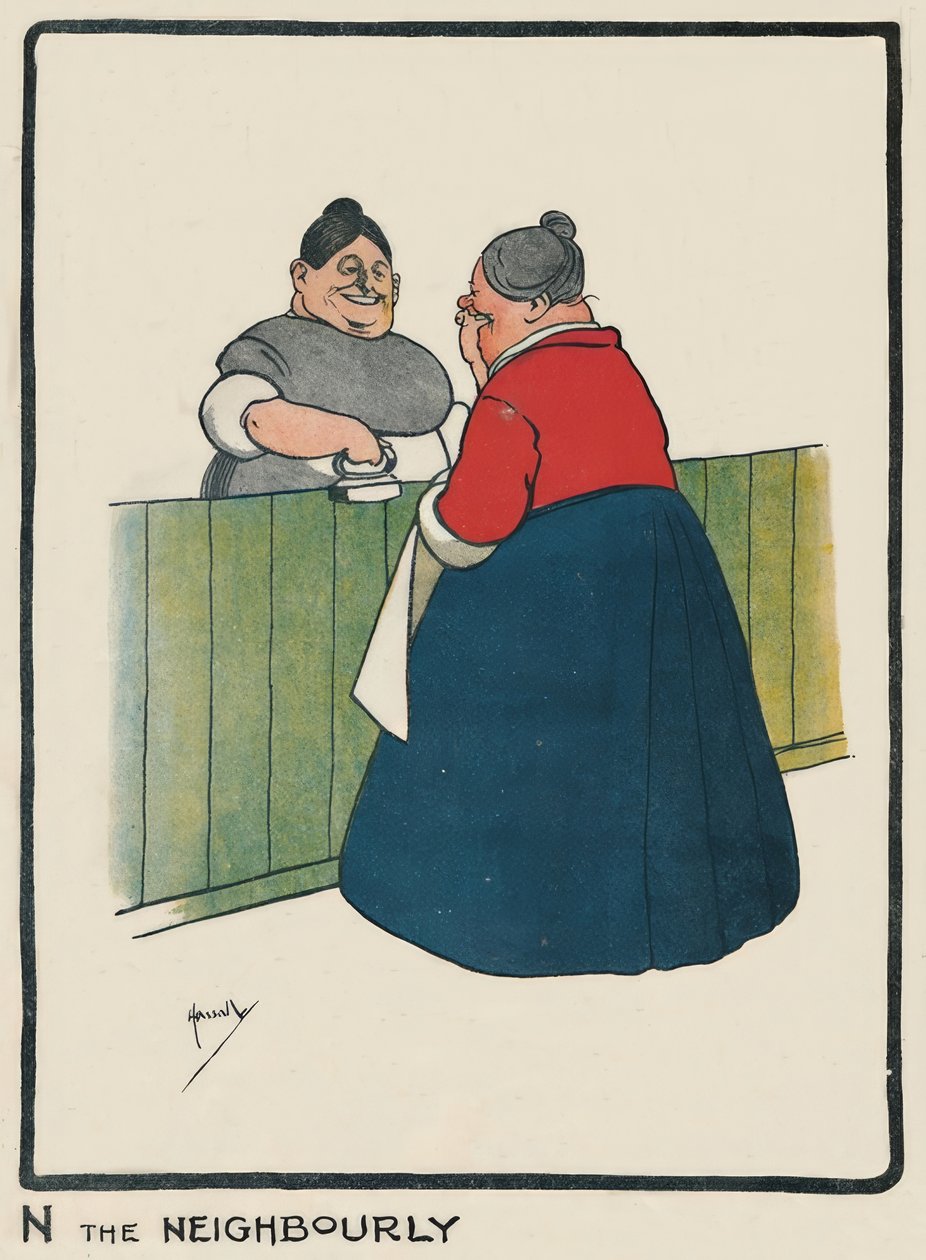 N Komşu / J. Hassall / Zeichnung, 1903 by John Hassall