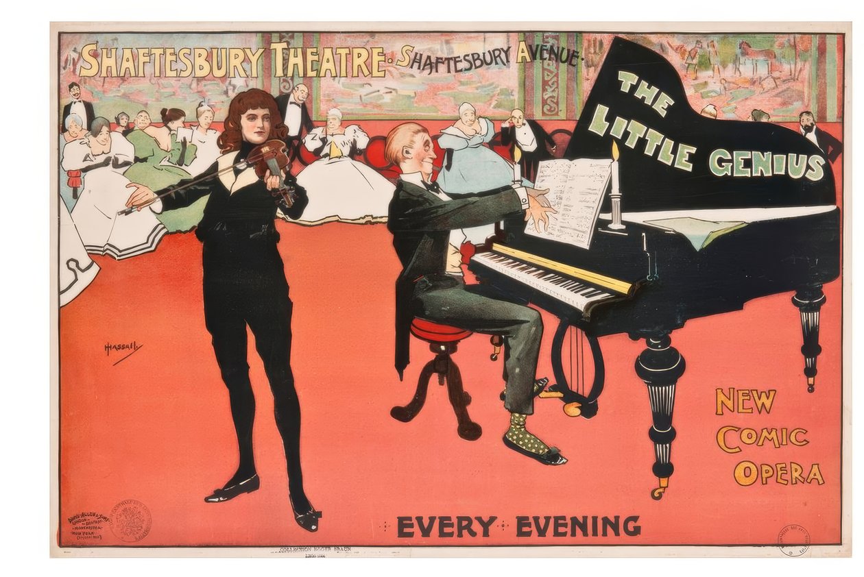 "Shaftesbury Tiyatrosu" / J. Hassall / Plakat, 1896 by John Hassall