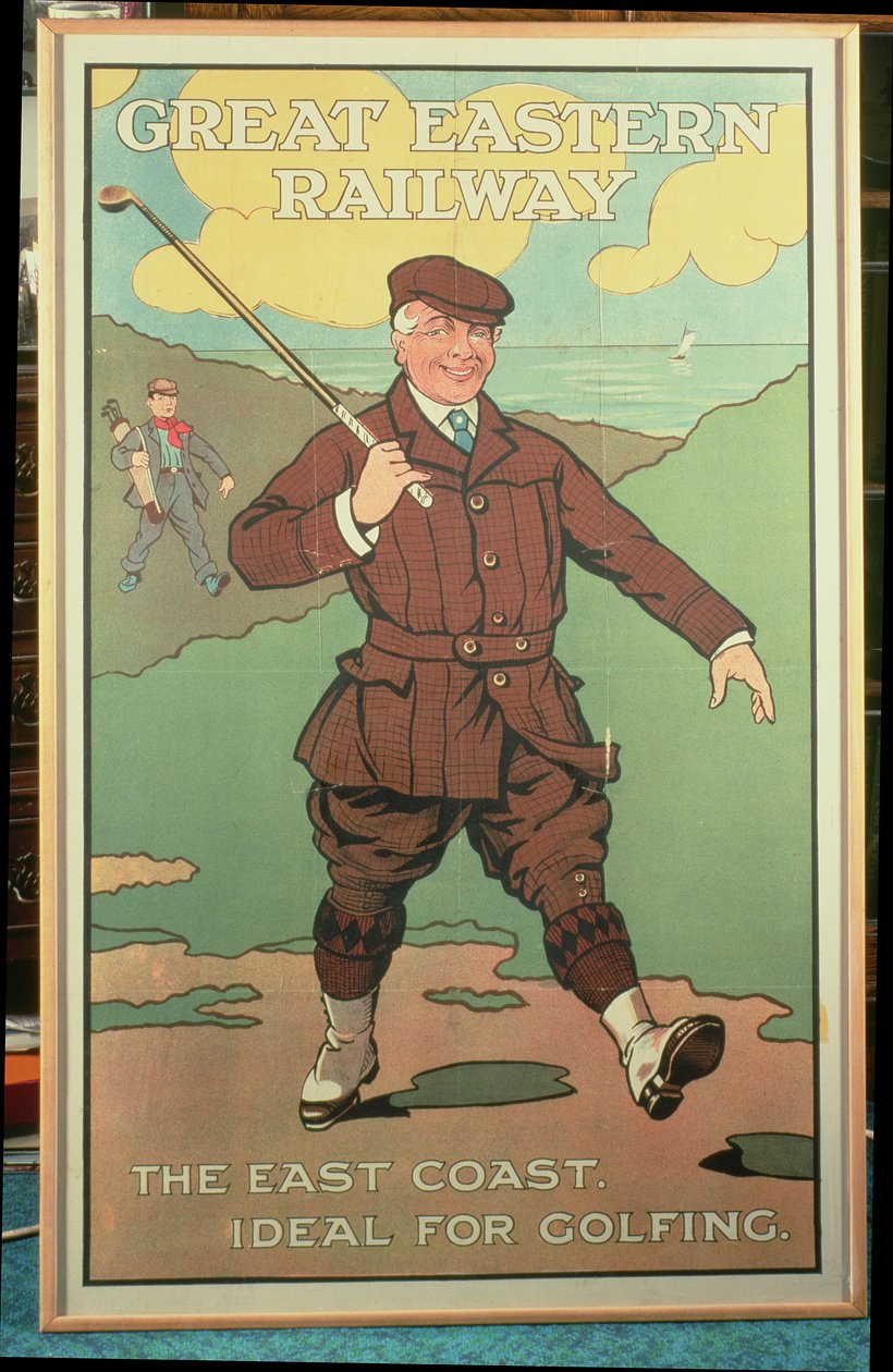 Doğu Sahili: Golf için İdeal. Büyük Doğu Demiryolu Posteri by John Hassall