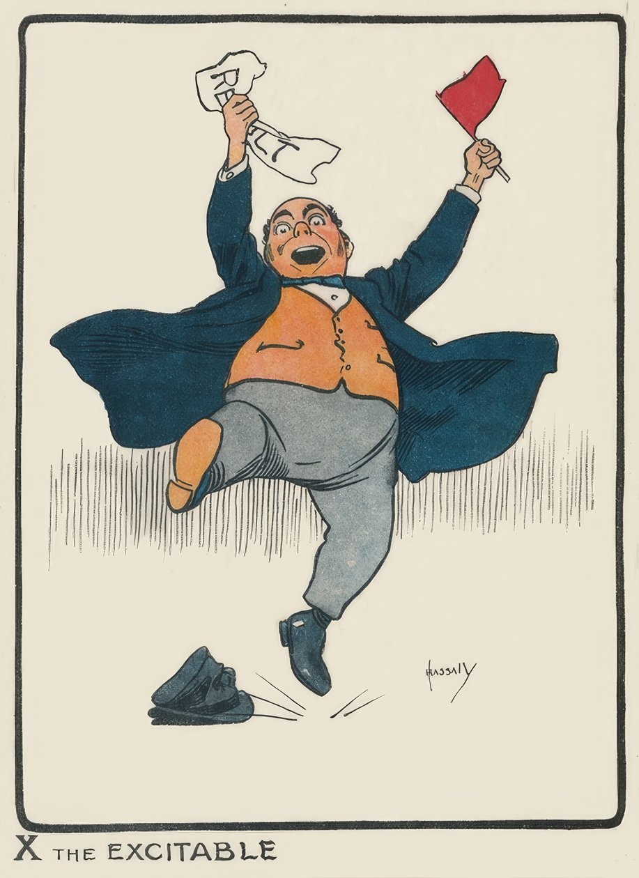 X Heyecanlı / J. Hassall / Zeichnung, 1903 by John Hassall