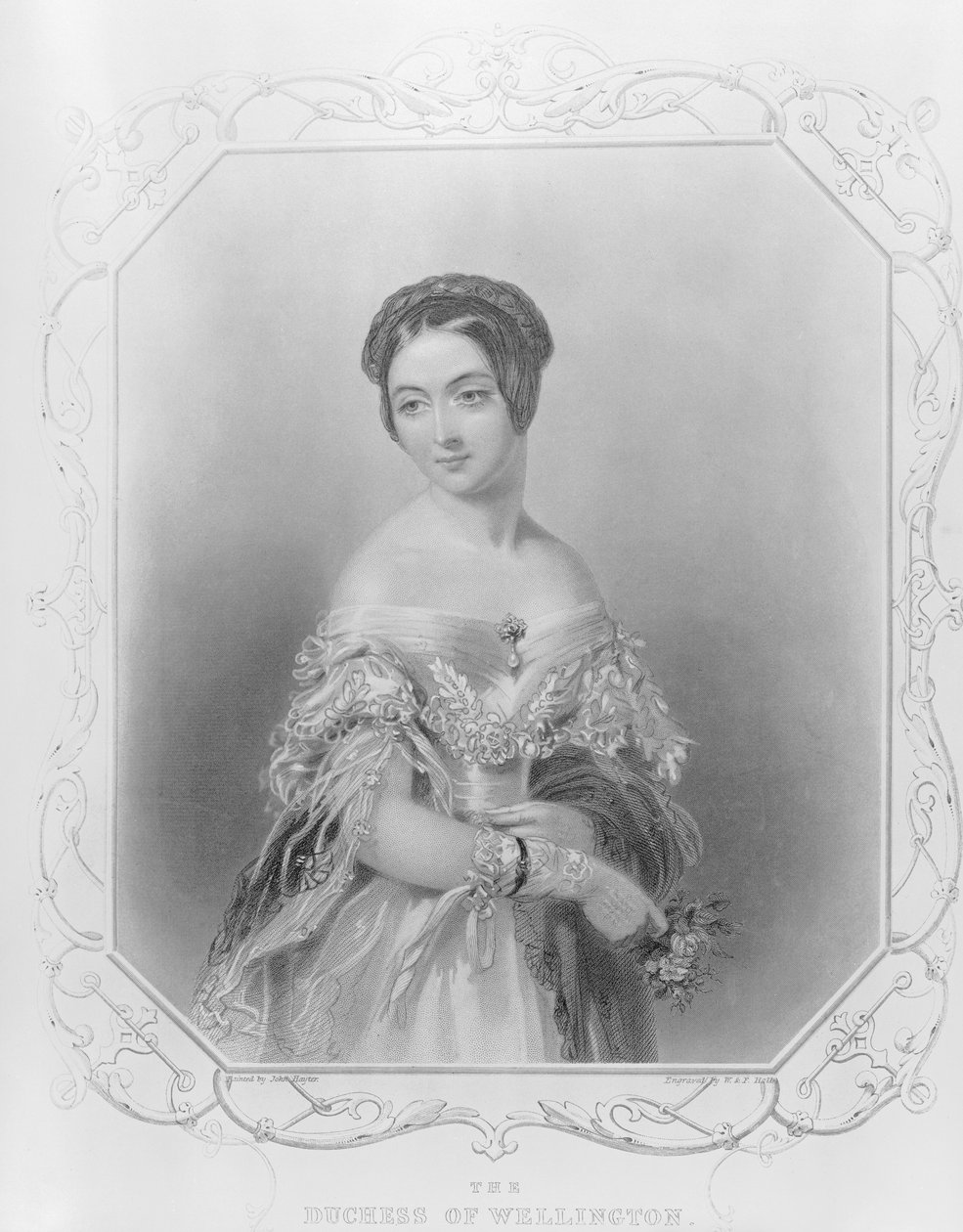Elizabeth Wellesley, Wellington Düşesi, William ve Francis Holl tarafından oyulmuş by John Hayter