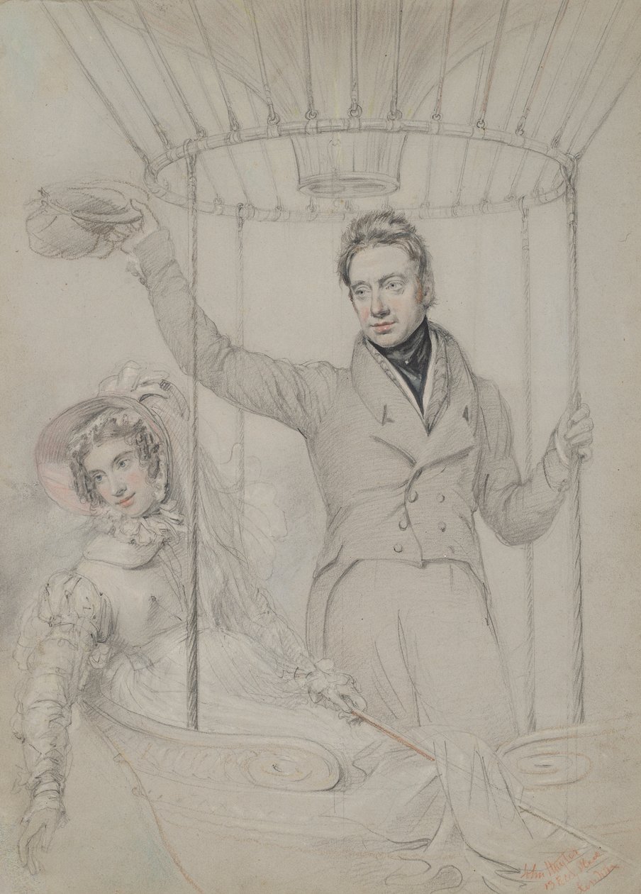 George Graham ve Karısı Margaret, Balon Tırmanışı Yaparken, Londra, 1823 by John Hayter