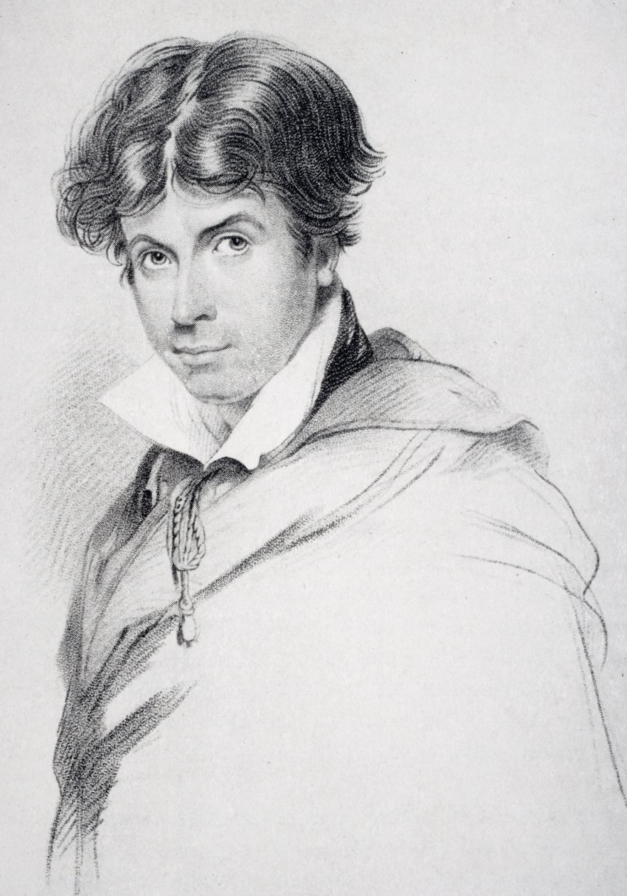 James Henry Leigh Hunt (1784-1859) 44 yaşında, Henri Meyer (1844-99) tarafından E.V Lucas tarafından yazılan 
