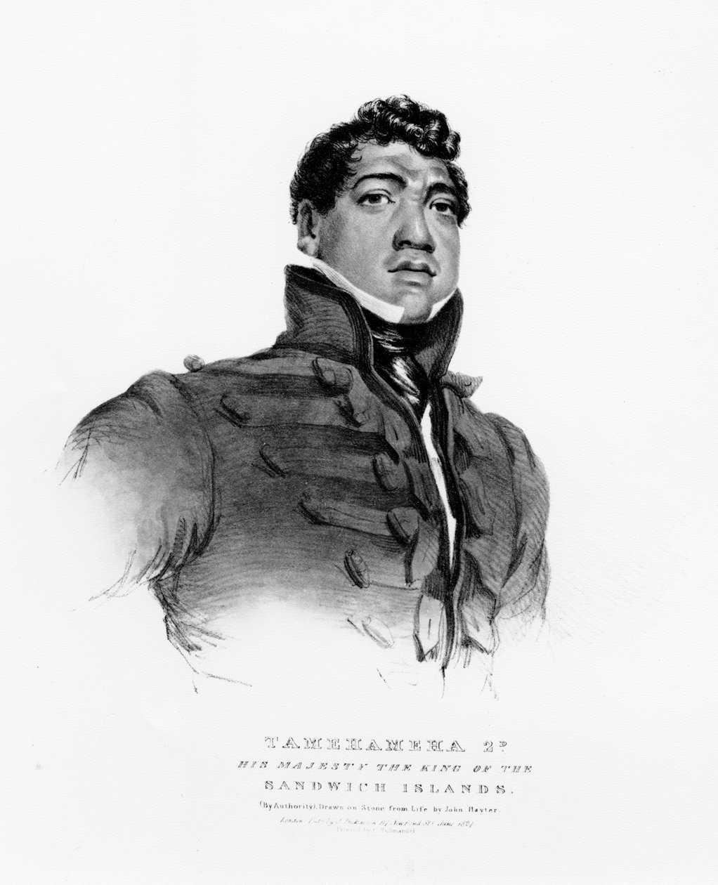 Tamehameha II, Majesteleri Sandviç Adaları Kralı, 1824 by John Hayter
