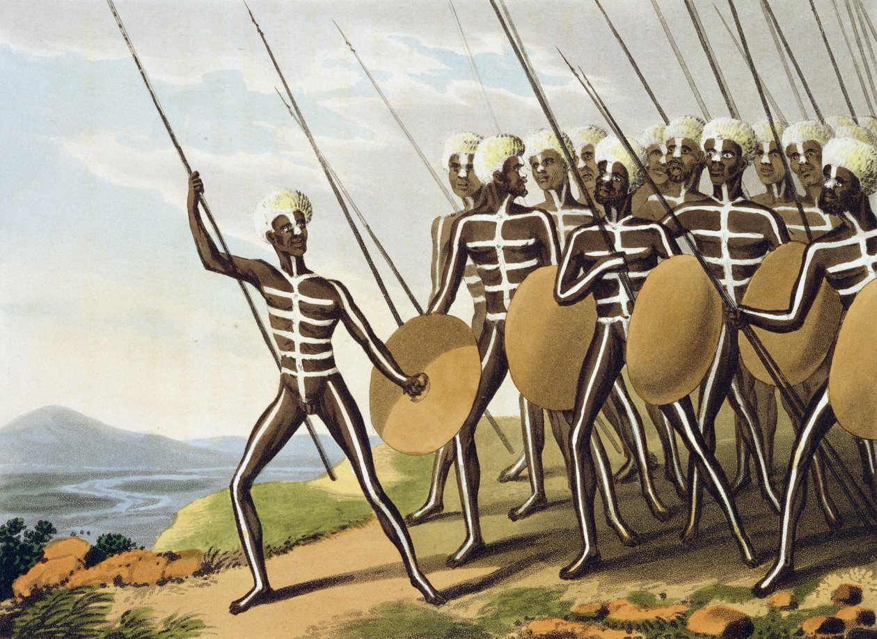 Yeni Güney Galler Savaşçıları, Matthew Dubourg (fl.1785-1820) tarafından oyulmuş, Edward Orme tarafından yayınlanmış, 1813 by John Heaviside Clark