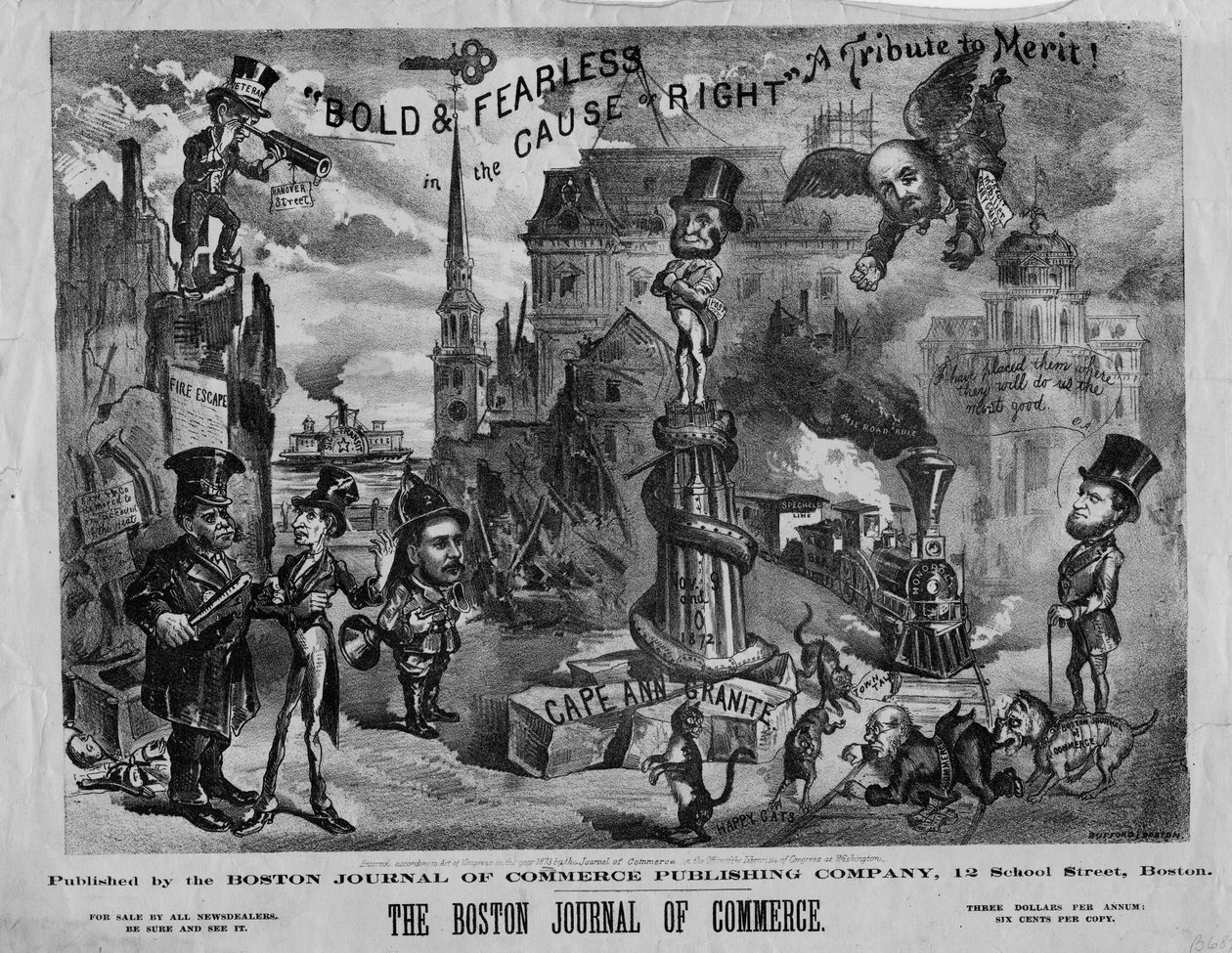 Hak davasında cesur ve korkusuz: liyakat için bir haraç!, Boston Journal of Commerce tarafından yayınlandı, 1873 by John Henry Bufford