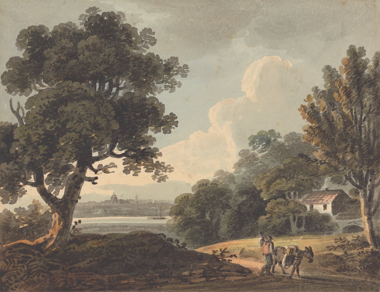 Londra'nın Uzaktan Manzarasına Sahip Manzara by John Henry Campbell
