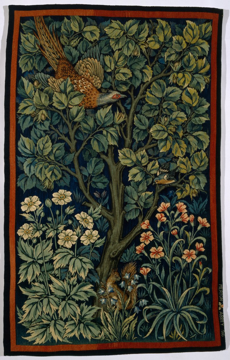 Horoz Sülün, Morris & Co. 1916 tarafından yapılmıştır. by John Henry Dearle