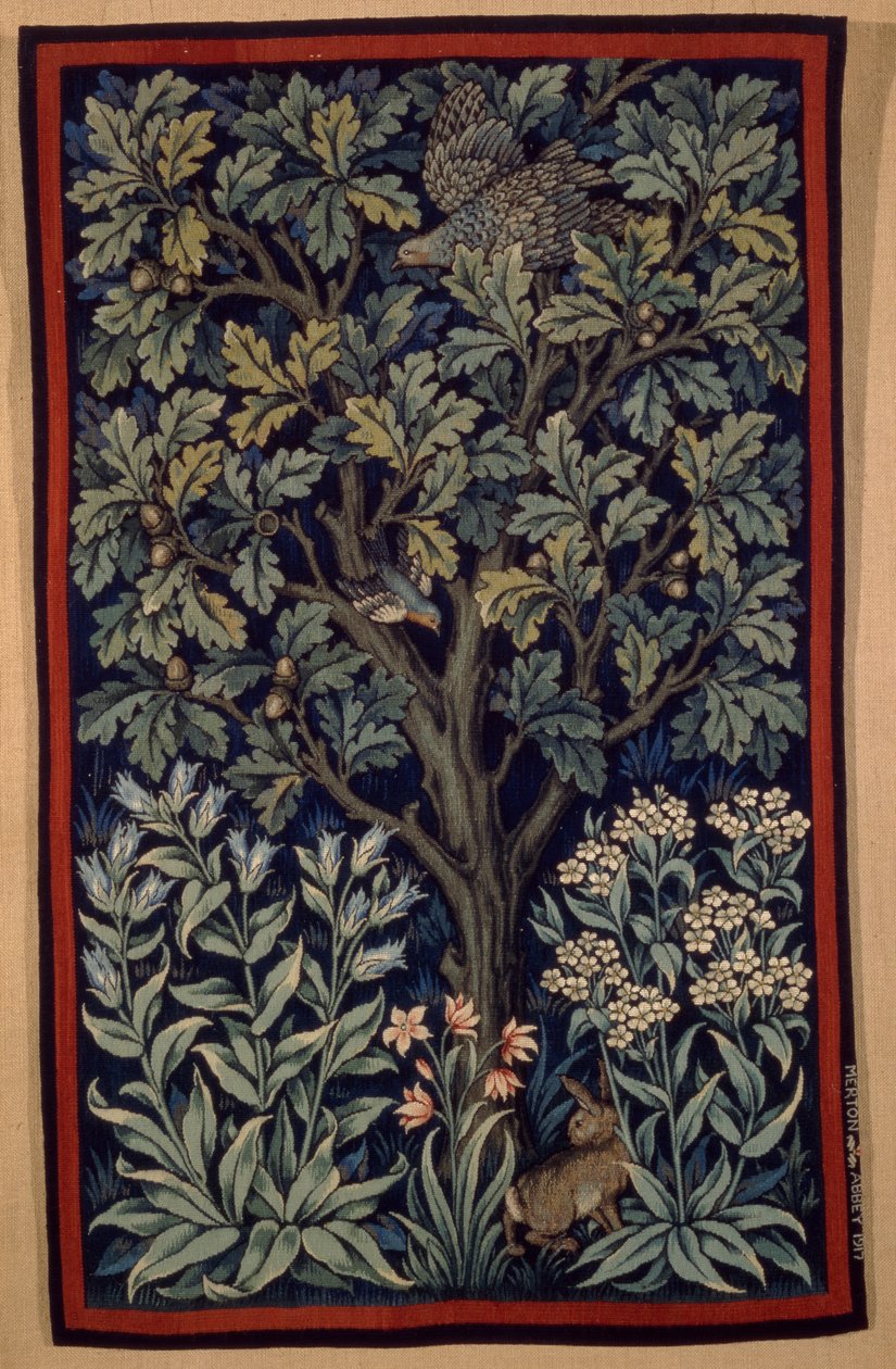 Tavuk Sülün, Morris & Co. 1917 tarafından yapılmıştır (goblen) by John Henry Dearle