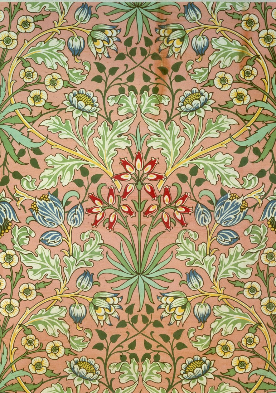 Morris ve Company için tasarlanmış sümbül duvar kağıdı by John Henry Dearle