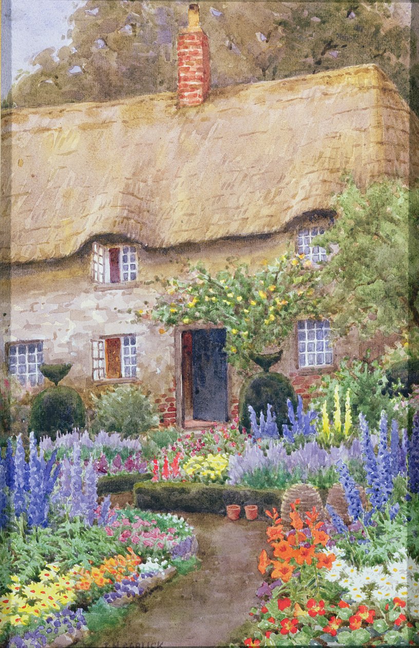 Çiçek Açan Bir Kulübe Bahçesi by John Henry Garlick