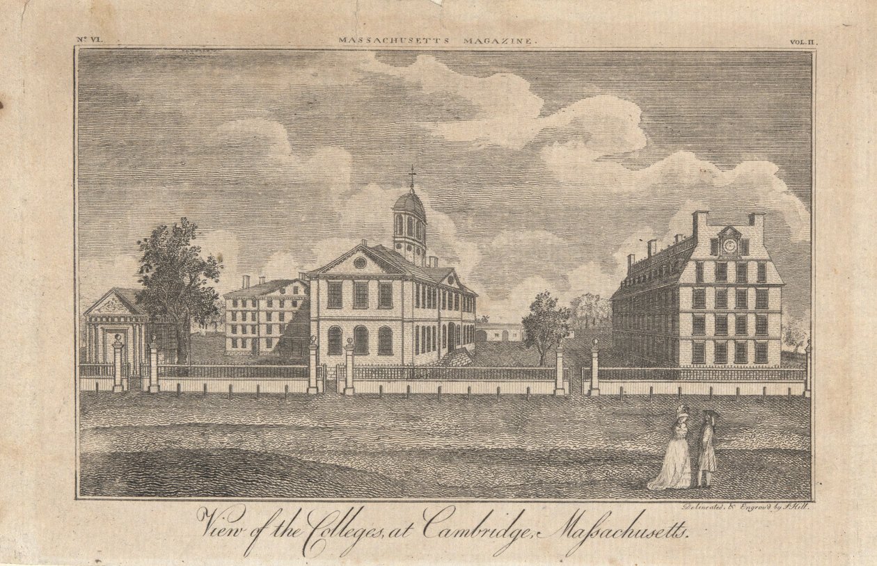 Cambridge'deki Kolejlerin Görünümü, Massachusettes by John Henry Hill